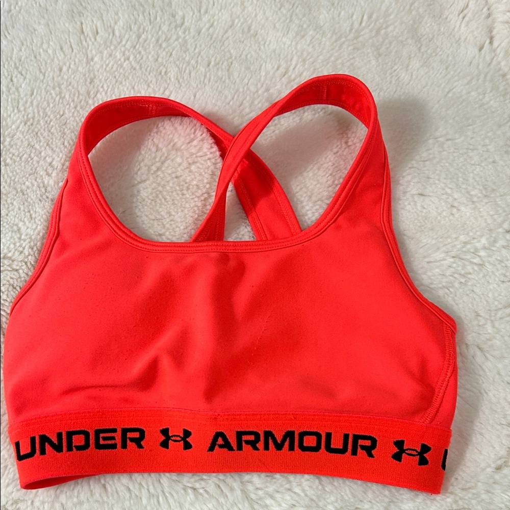 Under Armour Bright Red Crossback Sports Bra